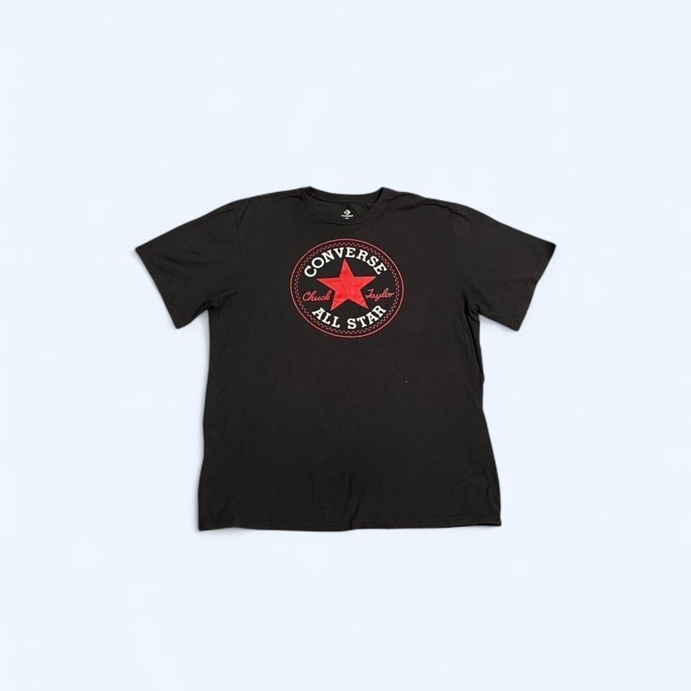 Converse black t-shirt with red logo Size XL